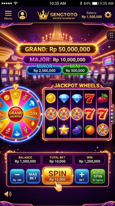 Tampilan antarmuka aplikasi sengtoto dengan fitur lengkap.